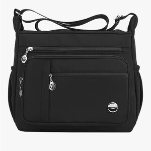 Black Crossbody Bag with Interior Branding NWOT